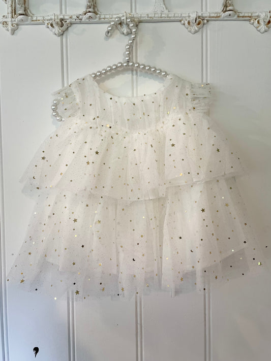 Twinkle Twinkle Little Star Dress - White