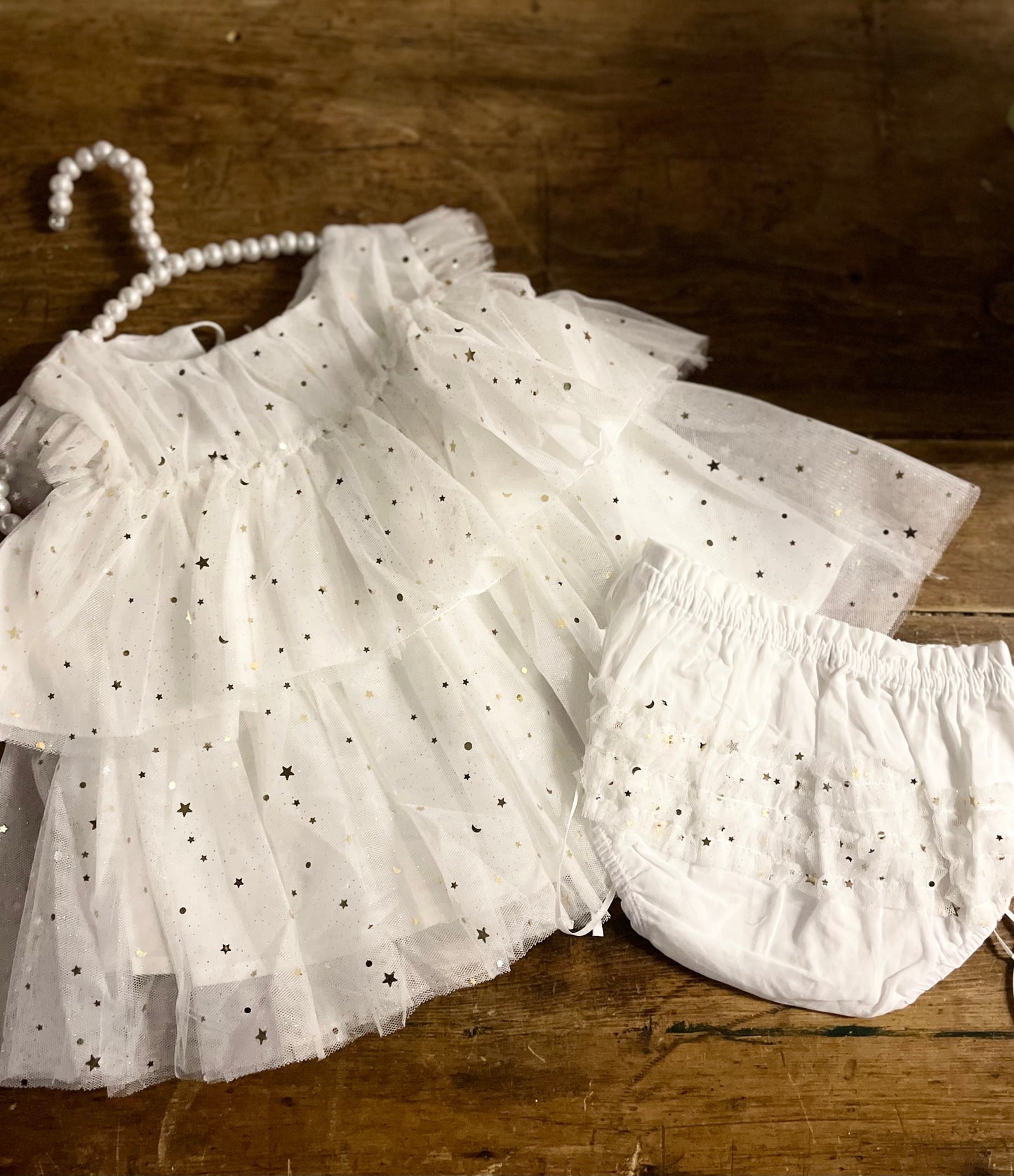 Twinkle Twinkle Little Star Dress - White
