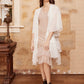 Moonflower Chiffon Duster . Ivory