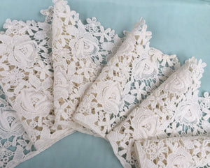 Rose lace. white.