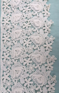 Rose lace. white.