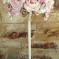 Rose Bonnet lamp. Pale Pink & Cream Flowers