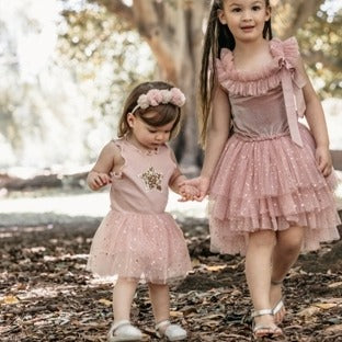 Star Tulle tutu romper. Pink