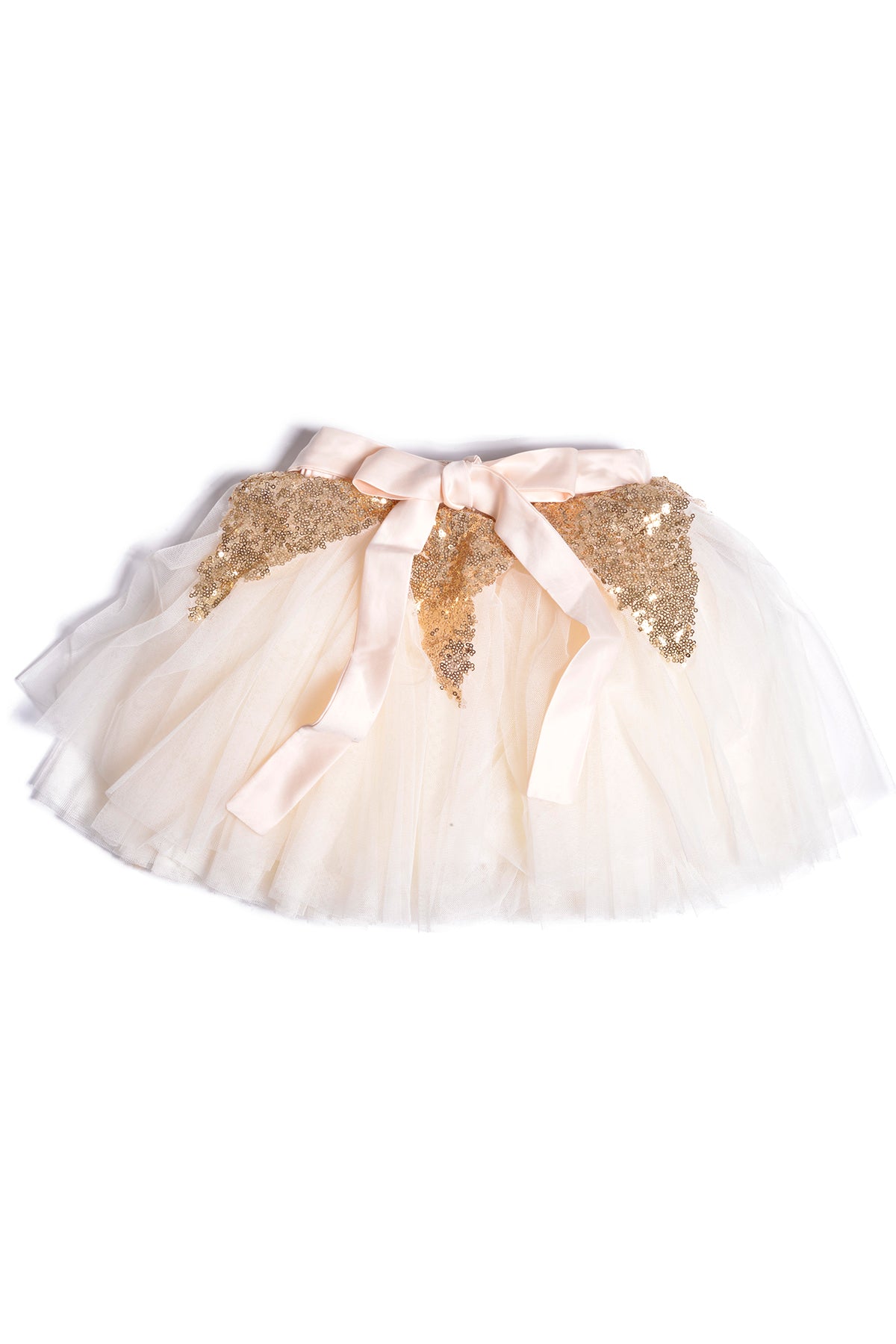 SEQUIN tutu skirt . pink and cream