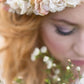 Sabrina Floral headband. Pink. Jewel colours.