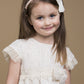 Tilley Headband Pearl and Flower. Blush and Cream