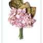 vintage mauve velvet hydrangea posy. millinery supplies. velvet posy.