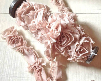 Rose Ruffle ribbon.. peach