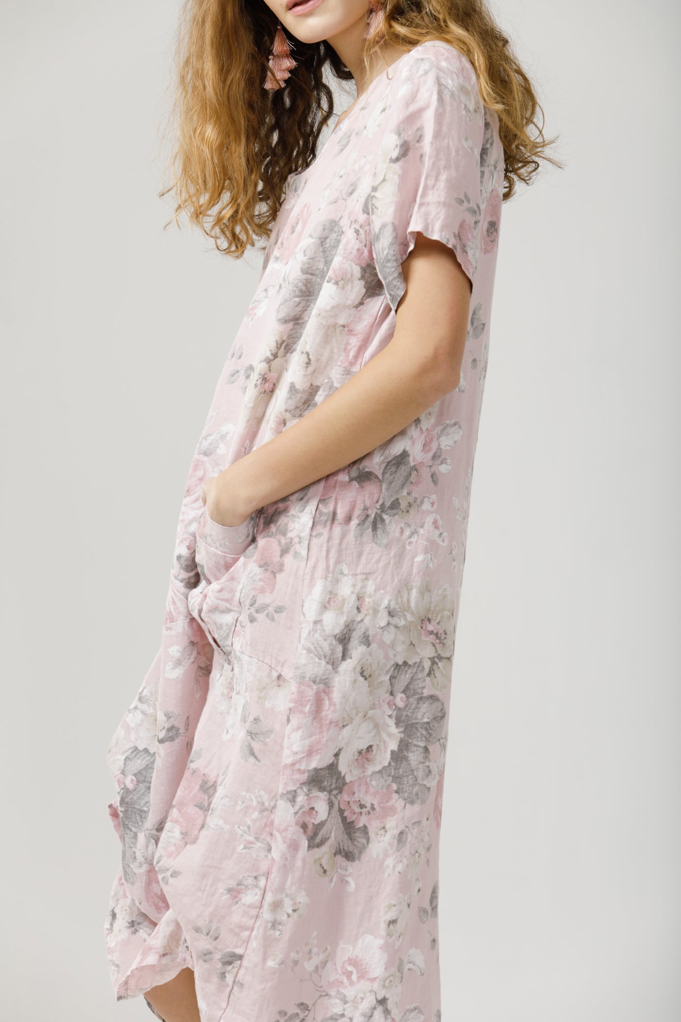 Primavera Linen dress. Tearose Floral