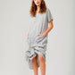 Primavera linen dress. Pale grey.