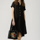 Linen dress . Lucia.  Black.