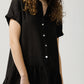 Linen dress . Lucia.  Black.