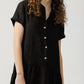 Linen dress . Lucia.  Black.