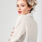 Satin Bow headband with vintage buckle. Coffee