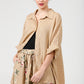 Teddie Linen shirt. Caramel
