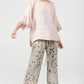 Ellie lace ruffled sleeve top. Pale pink