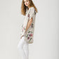 Contessa Linen Floral top. Olive