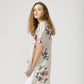 Contessa linen floral Top. Beige