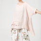 Sorrento linen top.. Pale Pink