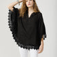 Amalfi linen top. Black.