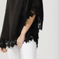 Amalfi linen top. Black.