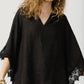 Amalfi linen top. Black.