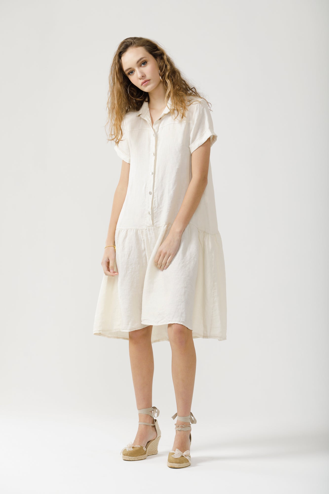 Linen Dress. Lucia Vanilla