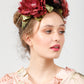 Kew Gardens Flower Crown. Burgundy / Pink