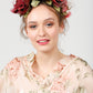 Kew Gardens Flower Crown. Burgundy / Pink