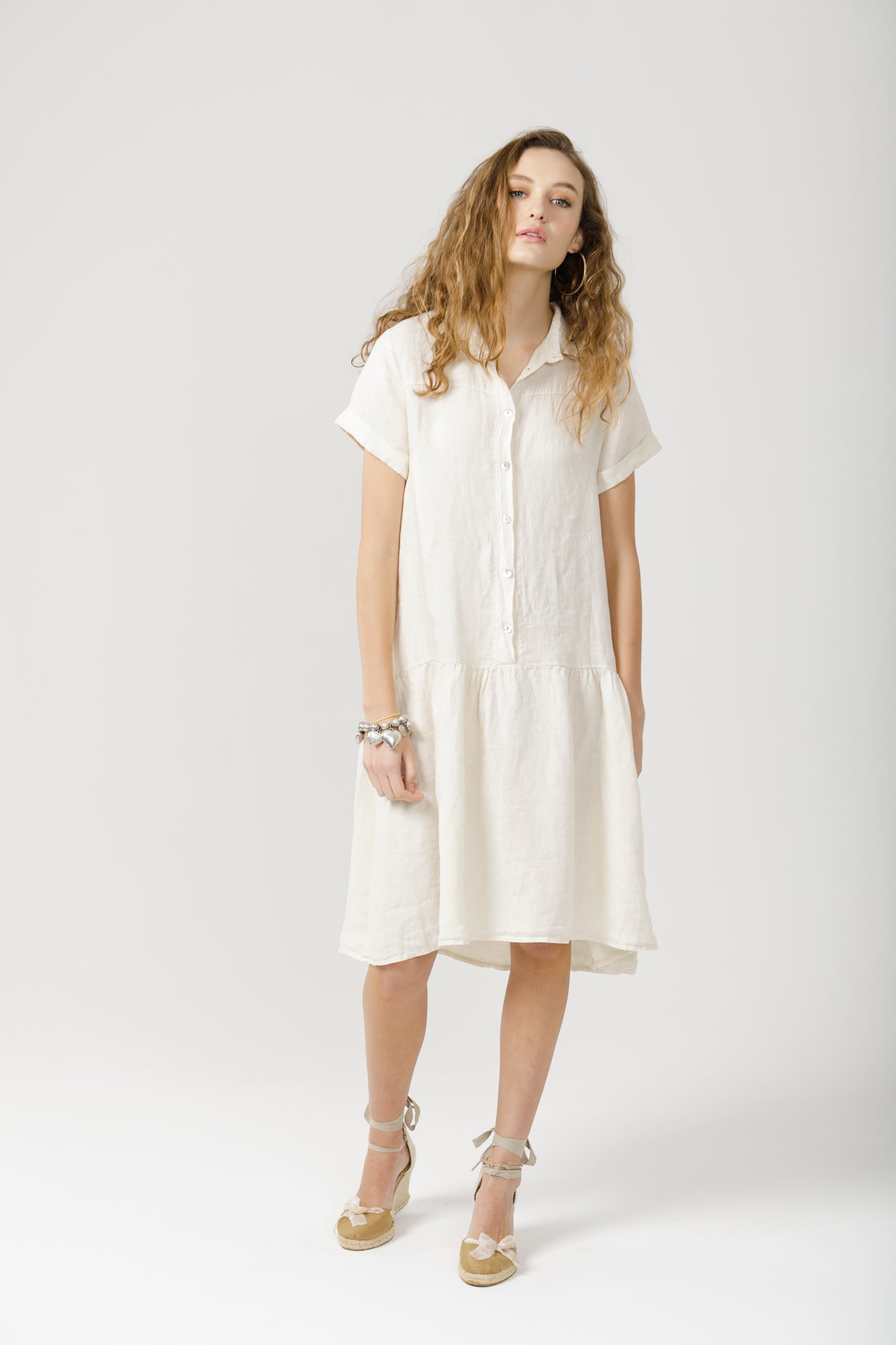 Linen Dress. Lucia Vanilla