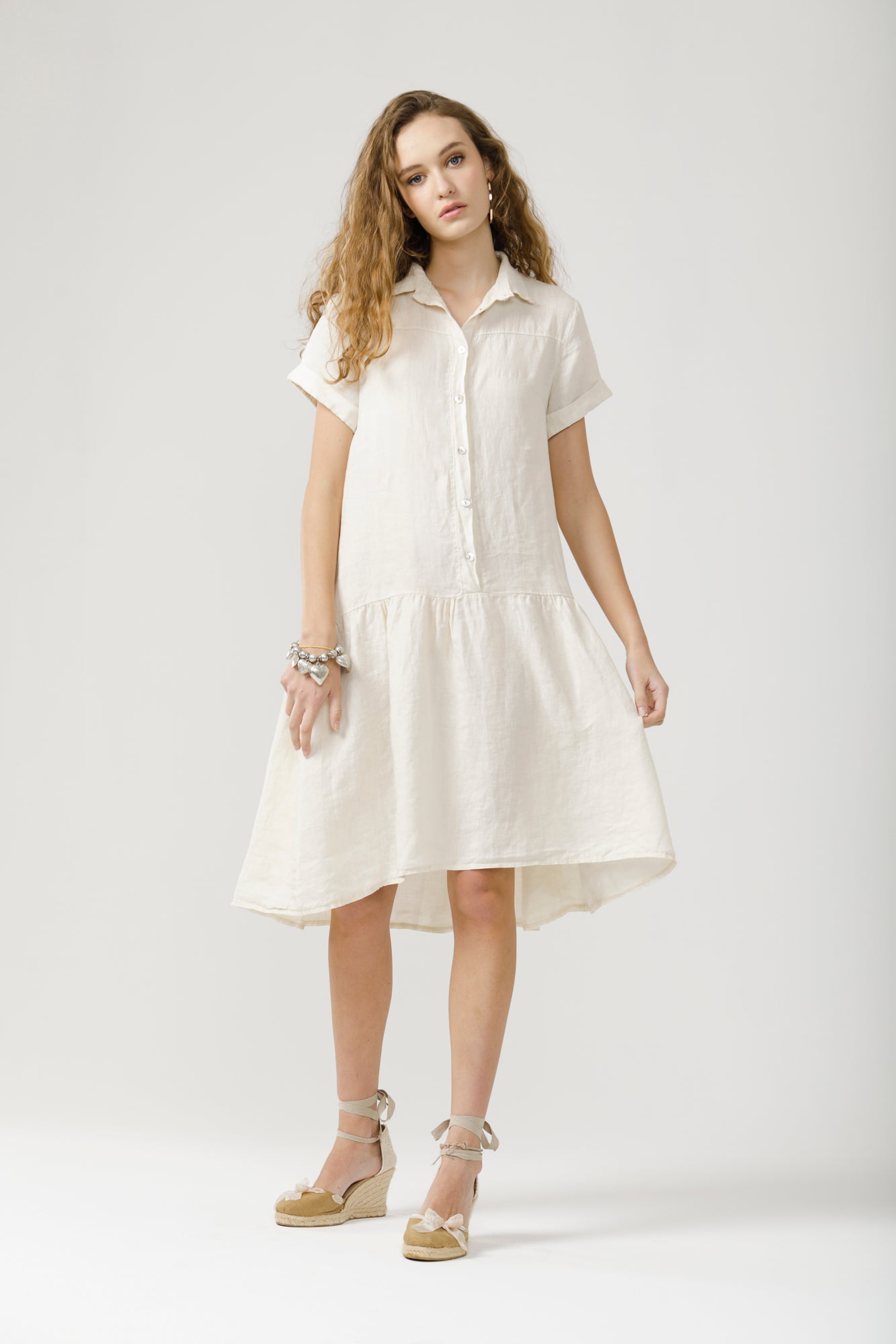Linen Dress. Lucia Vanilla