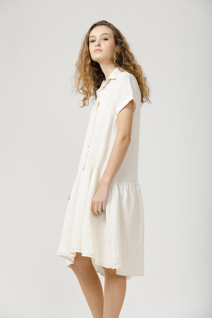Linen Dress. Lucia Vanilla