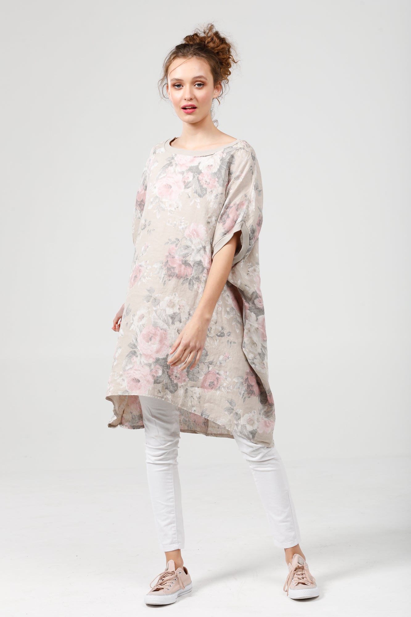 Rosabella linen Dress . Asst. colours