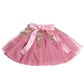 SEQUIN tutu skirt . pink and cream