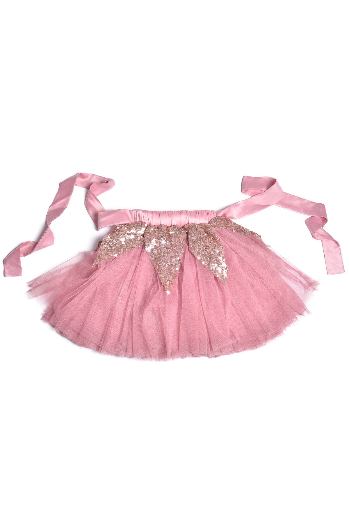 SEQUIN tutu skirt . pink and cream