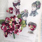 velvet viola posy. millinery flowers.