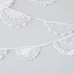 Lace Doily Bunting. wedding bunting. lace bunting. christening bunting. lace pendants.